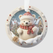 3D Beer kerstversiering Ornament (voorkant)