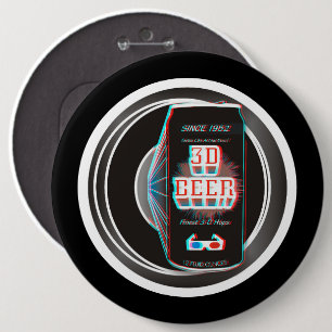 3D BEER! RONDE BUTTON 6,0 CM