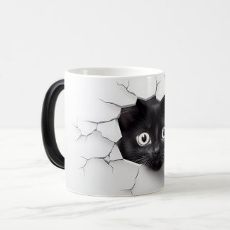 3D Black Cat Magische Mok