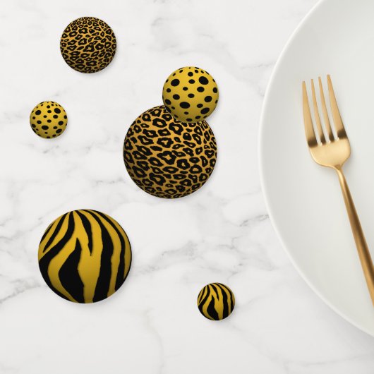 3D Black & Gold Balls Confetti (Groep)