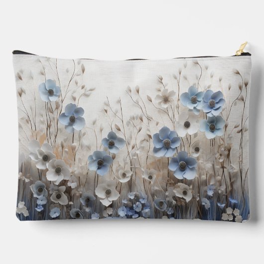 3D Blauwe Bloementuin Moeder van de Bruid Etui (Achterkant)