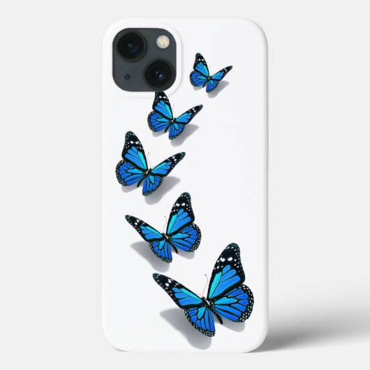 3D blauwe vlinderes Case-Mate iPhone Case (Achterkant)