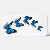 3D blauwe vlinderes Case-Mate iPhone Case (Achterkant (horizontaal))