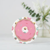 3D Blauwgroen en roze Donut Sprinkle Kaart (Staand voorkant)