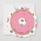 3D Blauwgroen en roze Donut Sprinkle Kaart (Voorkant)