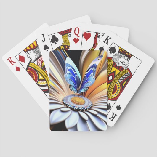 3D Bloem en Vlinder Pokerkaarten (Achterkant)