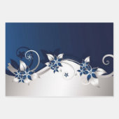 3D-bloemen blauw en witte tafelLamp Beverage Pitc Inpakpapier Vel (Voorkant)