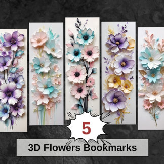 3D  Bloemen Bloemen Bloemen DIY Bladwijzer