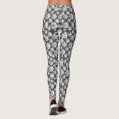 3D Bloemen Patroon 01.wx4.DGrey BG Leggings (Achterkant)