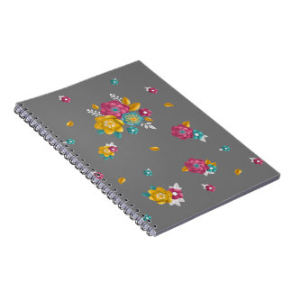 3D Bloemige Bloem Cirkel Boeket Papier Notitieboek