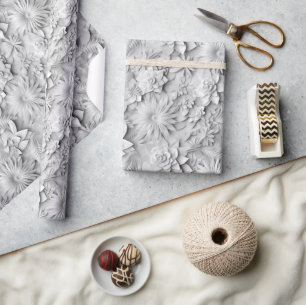 "3D" Bloemige Bruiloft Moederdag Valentijnsdag Cadeaupapier