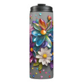 3D bloemontwerp Thermosbeker (Voorkant)