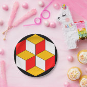 3d blokjes papieren bordje (Feest)