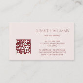3D Blush Gold Rozen | QR-code Visitekaartje (Achterkant)