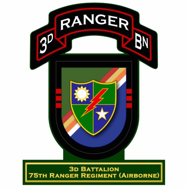 3d Bn, 75th Ranger Regiment - Airborne Staand Fotobeeldje (Voorkant)