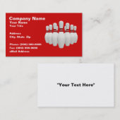 3D Bowling Pins (op rode BG) Visitekaartje (Voorkant / Achterkant)