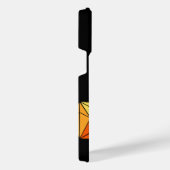 3D Bright Rainbow Cube Driehoeken op zwart iPhone Hoesje (Rechterkant)