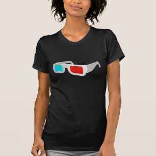 3D-bril weergeven T-shirt
