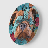3D Bulldog Grote Klok (Hoek)
