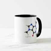 3D Caffeine Molecule Mok (Voorkant rechts)