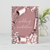 3D Cart Effect Lijst Roos Blush Royal Kaart (Staand voorkant)