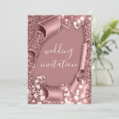 3D Cart Effect Lijst Roos Blush Royals Kaart (Staand voorkant)