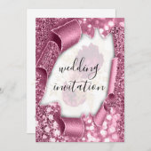 3D Cart Effect Silver Rozen Glitter Kaart (Voorkant / Achterkant)