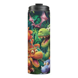 3D Cartoon Dinosaurussen Sublimatie Tumbler Thermosbeker