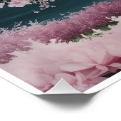 3D Cherry Blossom Tree met Glitter en Intertwine Perfect Poster (Hoek)