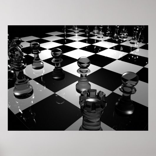 3d_chess_board_wallpaper_3d_models_3d_wallpaper_19 poster (Voorkant)