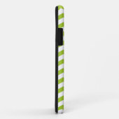 3D Chevrons Green / White iPhone Case Jouw naam to (Achterkant/rechts)