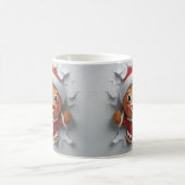 3D Christmas Gingerbread Hole In A Wall Mug Wrap Koffiemok (Center)