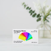 3D Colorful Paint Chips Visitekaartje (Staand voorkant)