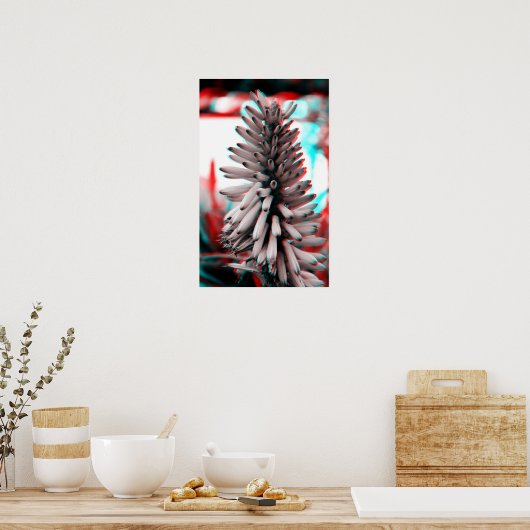 3D Crazy Flower Poster (Keuken)