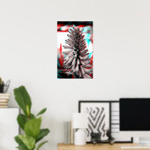 3D Crazy Flower Poster (Thuiskantoor)