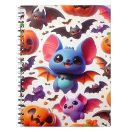 3D cute bats halloween Notitieboek