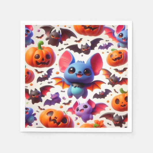 3D cute bats halloween Servet (Voorkant)