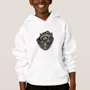 3D Cute Wasbeer Ritszak Kinder Hoodie