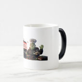 3D Cute Zombie Programmer Chef - Error 666 Coffee Magische Mok (Voorkant rechts)