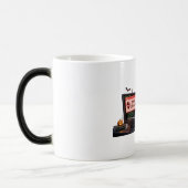 3D Cute Zombie Programmer Chef - Error 666 Coffee Magische Mok (Links)