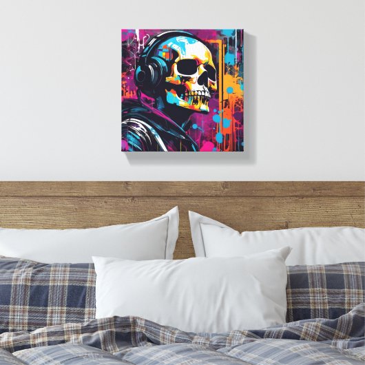 3D Cyberpunk-canvas Canvas Afdruk (Insitu (Slaapkamer))