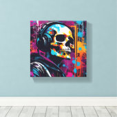 3D Cyberpunk-canvas Canvas Afdruk (Insitu (Houten vloer))