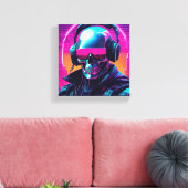 3D Cyberpunk-canvas Canvas Afdruk (Insitu (Woonkamer))