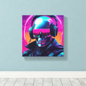 3D Cyberpunk-canvas Canvas Afdruk (Insitu (Houten vloer))