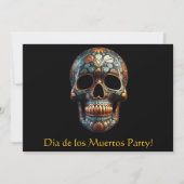 3D Dag van de Dode Schedel, op maat Kaart (Voorkant)