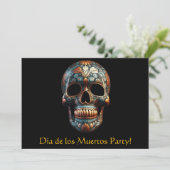 3D Dag van de Dode Schedel, op maat Kaart (Staand voorkant)