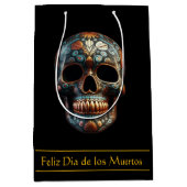 3D Dag van de Dode Schedel, op maat Medium Cadeauzakje (Voorkant)