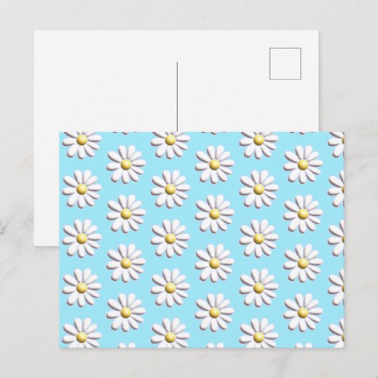 3D Daisy Flower Briefkaart (Voorkant / Achterkant)