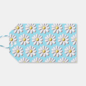 3D Daisy Flower Cadeaulabel (Achterkant Horizontaal)