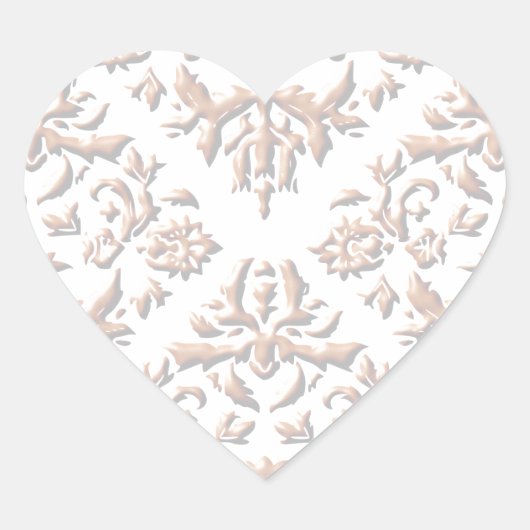 3D-Damasmaskers Hart Sticker (Voorkant)
